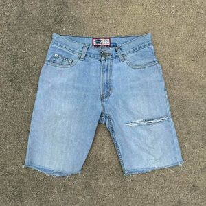 Vintage Cutoff Jorts Women's Size 4 Old Navy Blue‎ Jeans Light Wash Distressed